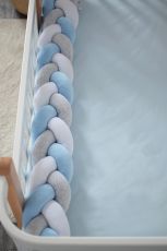Бампер-коса Baby Veres White Blue Grey 120*15